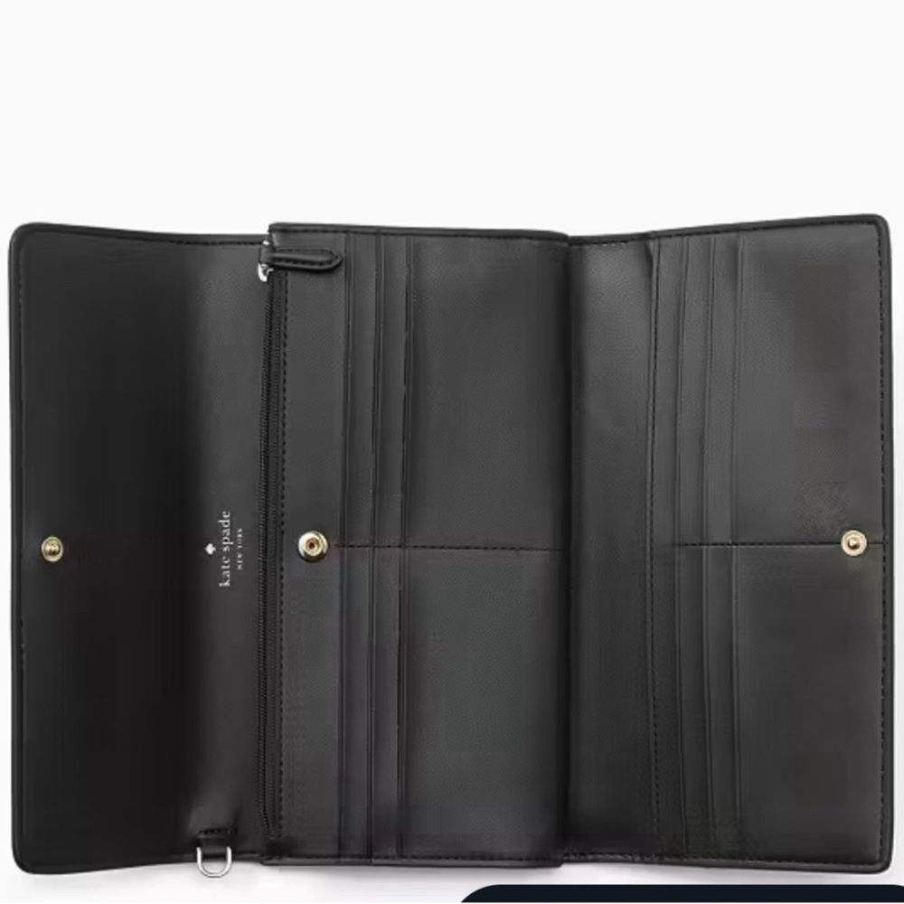 Brand New Kate Spade Madison Lge Black Wallet/ Wristlet - Picture 3 of 11